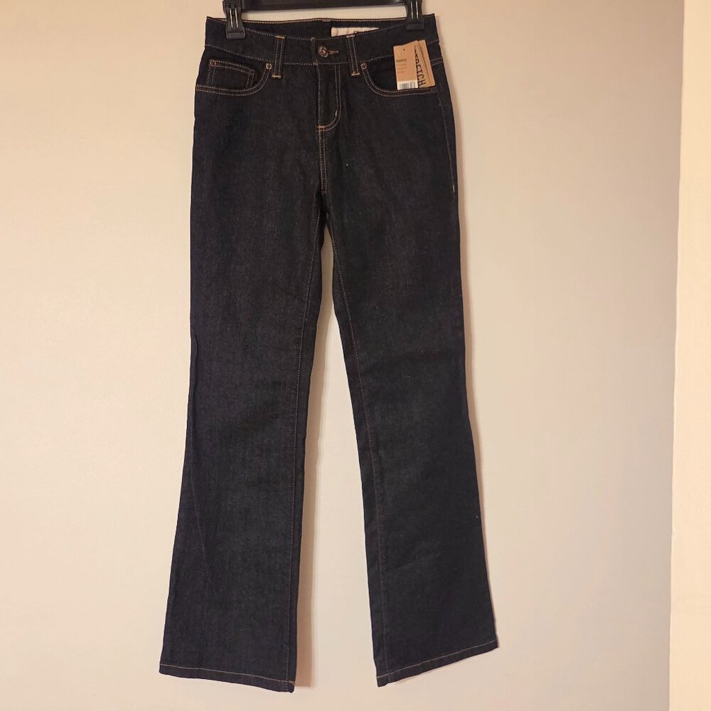 DKNY Wide Leg Stretch Denim Blue Jeans